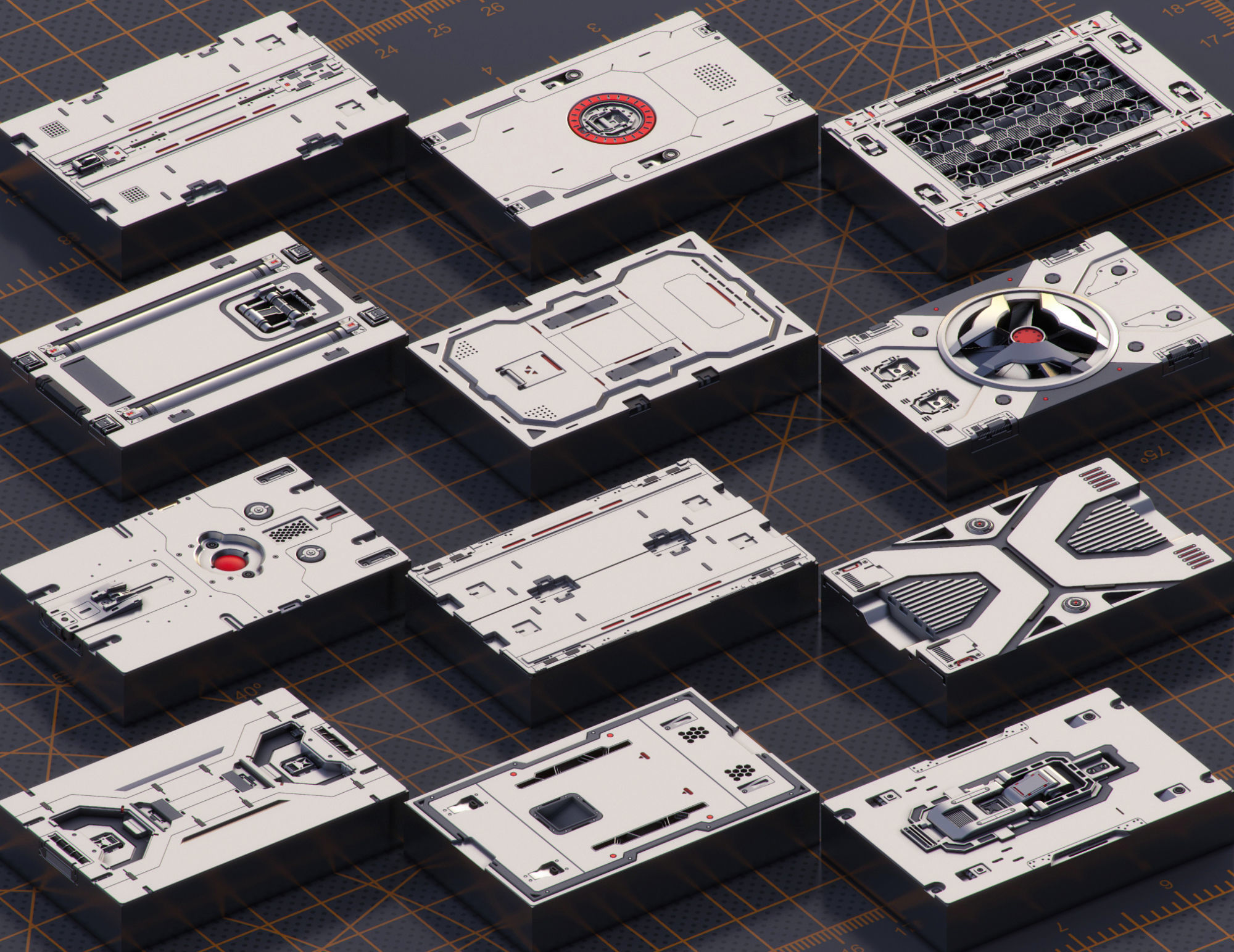 Mech Warrior Hard Surface Kitbash 6 of 20 3D model_1