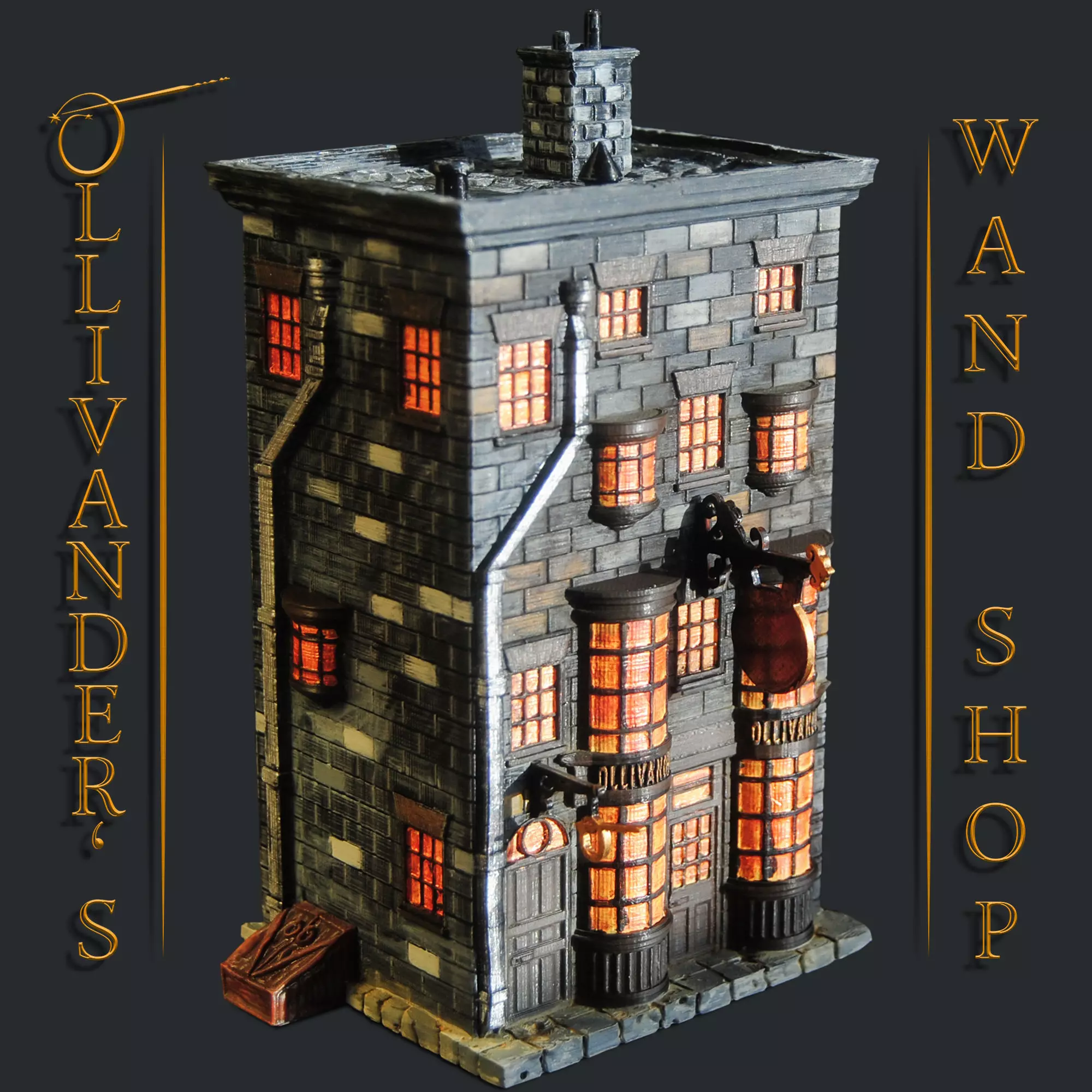 Ollivanders Wand Shop - Diagon Alley - Harry Potter 3D print model_0