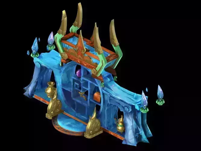 Game model - furniture cabinet Ice Lingxian lattic