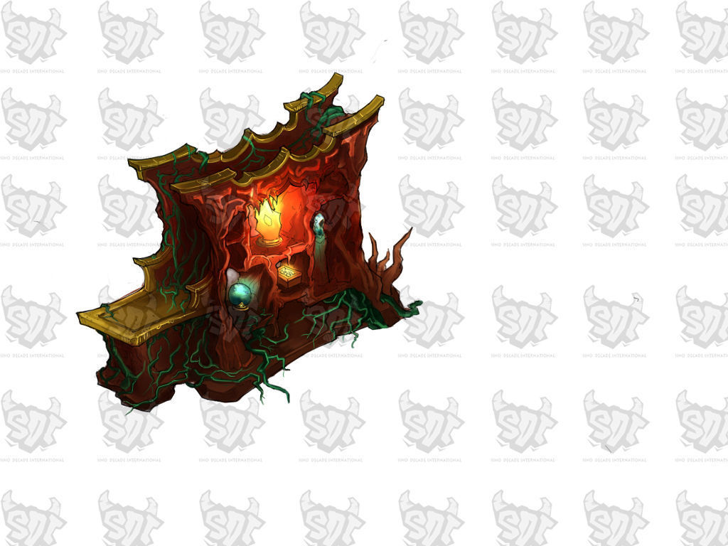 Game model - furniture cabinet disillusion Ming fi 3D model_4