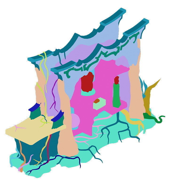 Game model - furniture cabinet disillusion Ming fi 3D model_3