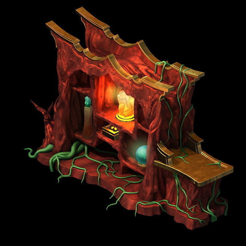 Game model - furniture cabinet disillusion Ming fi 3D model_1