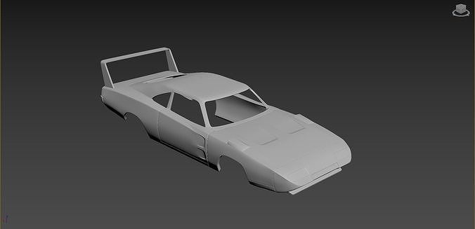 Dodge Charger Daytona 1969 Body for print 3D print model 7