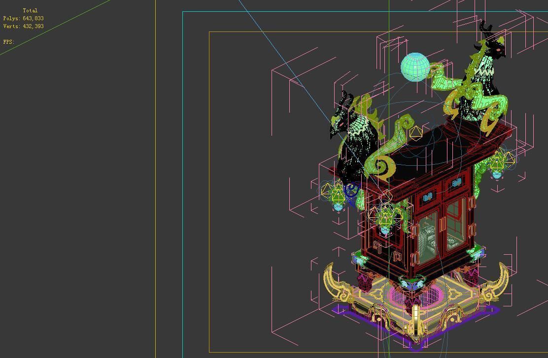 Game Models - Family Objects - Birds cabinet 3D model_4