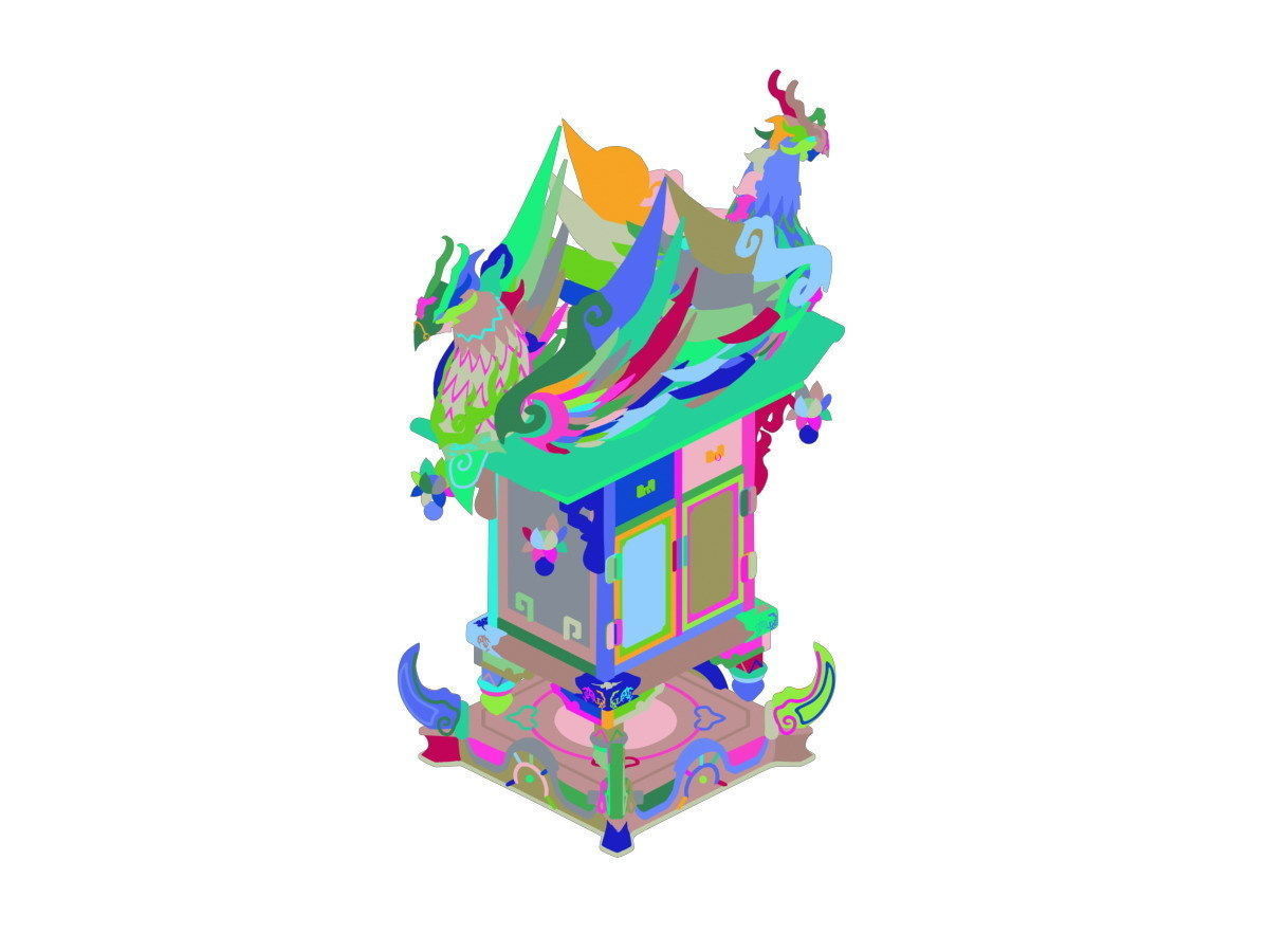 Game Models - Family Objects - Birds cabinet 3D model_3