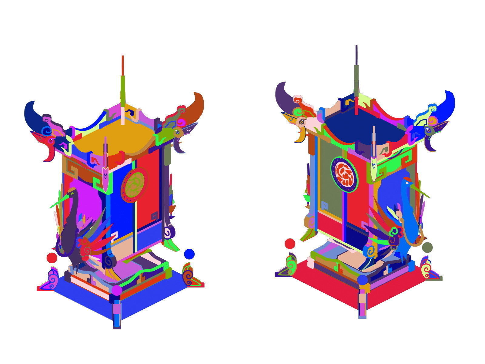 Game Models - Family Objects - Birds cabinet 02 3D model_1