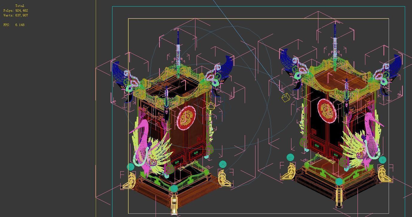 Game Models - Family Objects - Birds cabinet 02 3D model_3