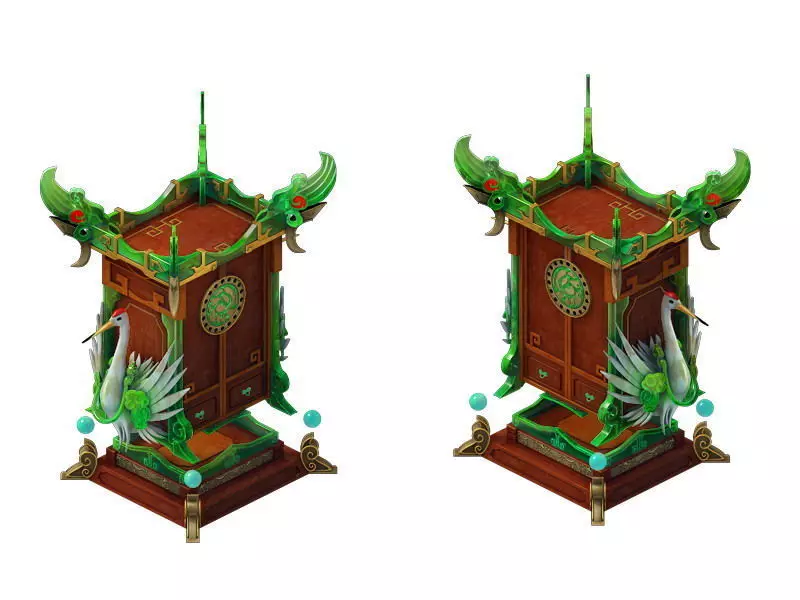 Game Models - Family Objects - Birds cabinet 02 3D model_0