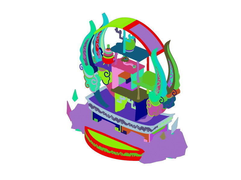 Game Model - Family Objects - Ice Lingxian lattice 3D model_4