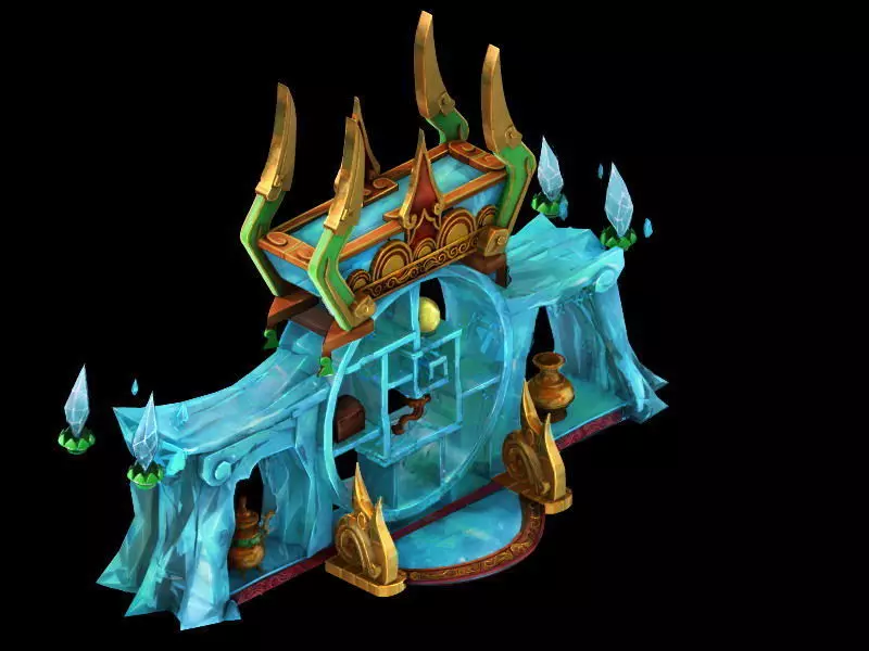 Game Model - Family Objects - Ice Lingxian lattice 3D model_0