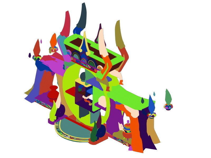 Game Model - Family Objects - Ice Lingxian lattice 3D model_4