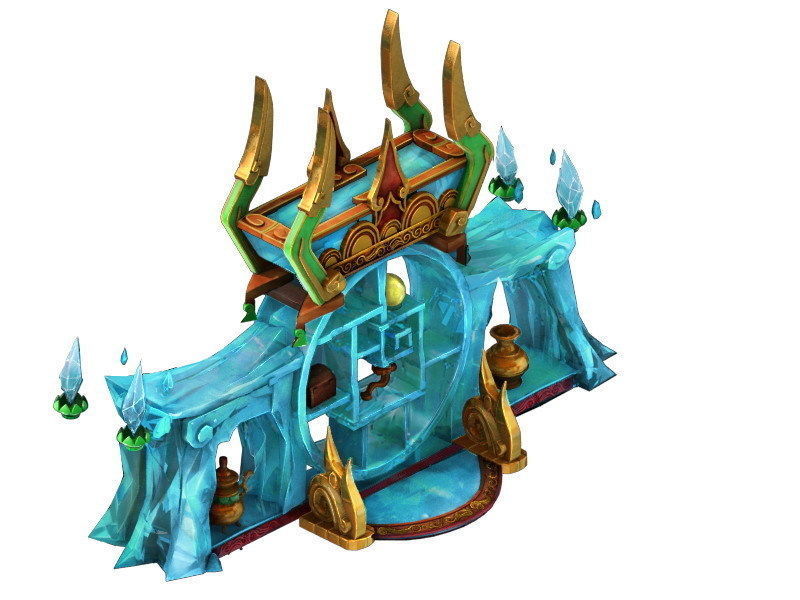 Game Model - Family Objects - Ice Lingxian lattice 3D model_3