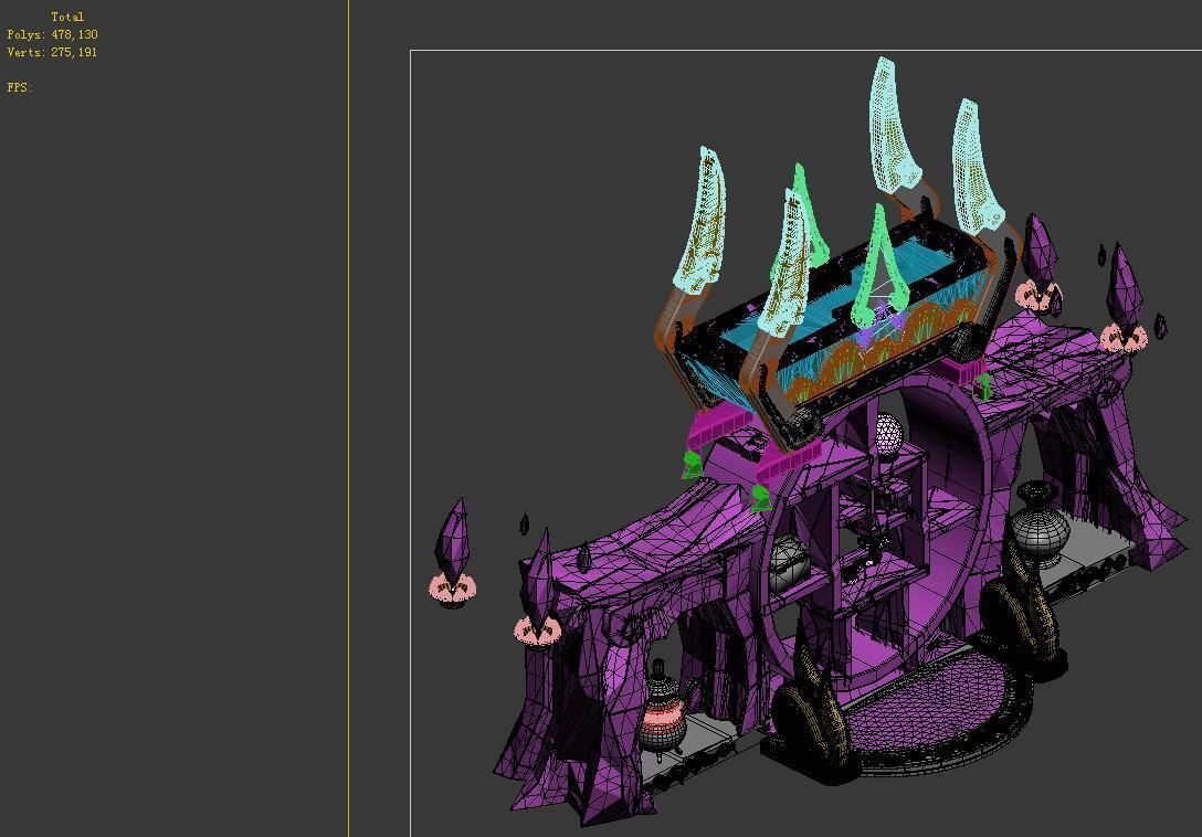 Game Model - Family Objects - Ice Lingxian lattice 3D model_1