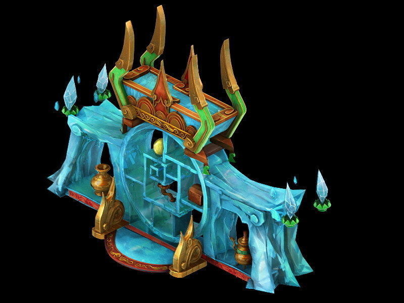 Game Model - Family Objects - Ice Lingxian lattice 3D model_2