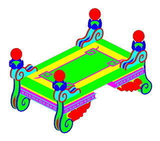 Model - Intra Family Objects - Coffee Table 03 3D model_2