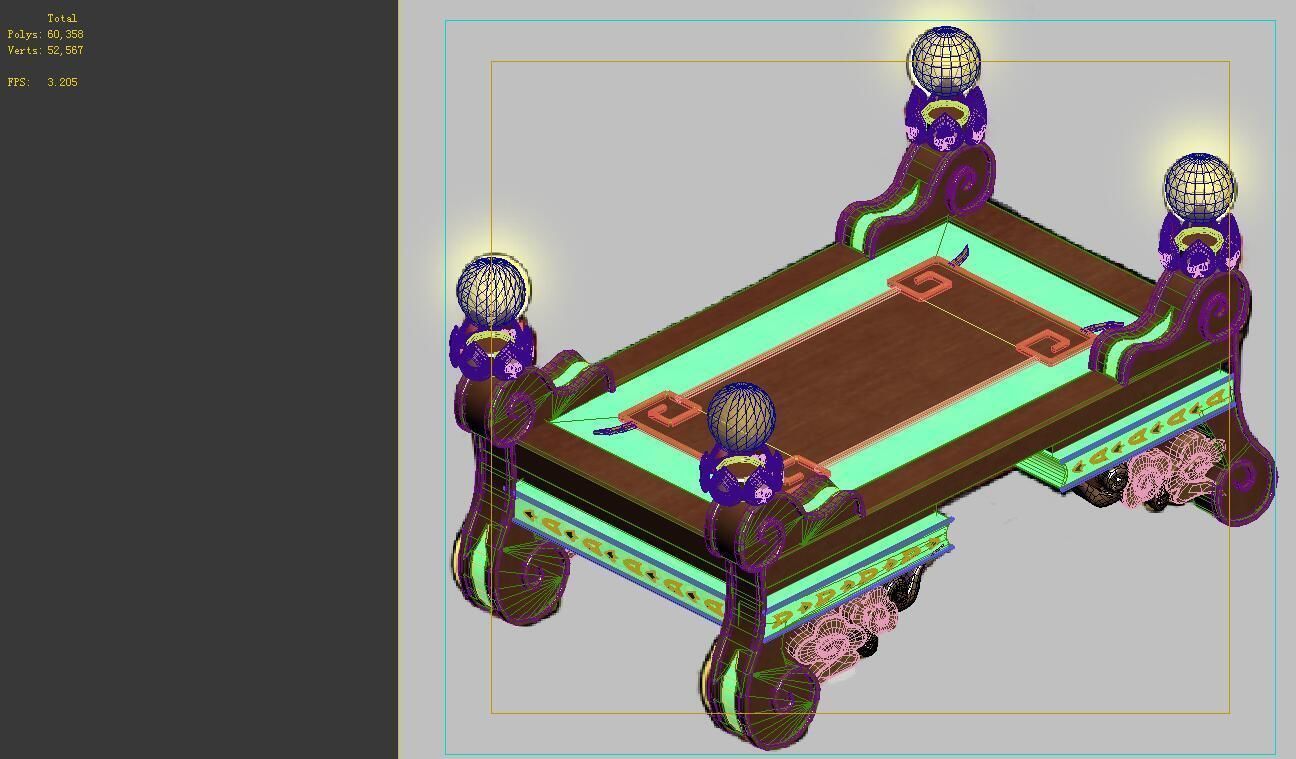 Model - Intra Family Objects - Coffee Table 03 3D model_1