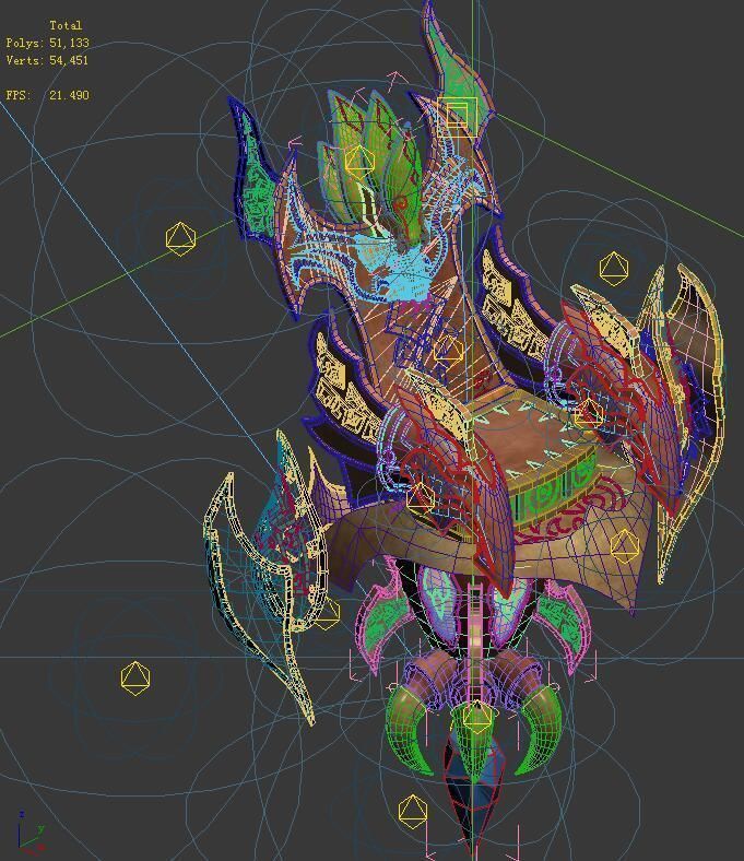 Game Model - Family Objects - Chiyou Throne 02 3D model_3