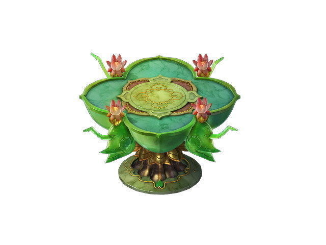 Game Model - Family Objects - Bamboo Table 3D model_1