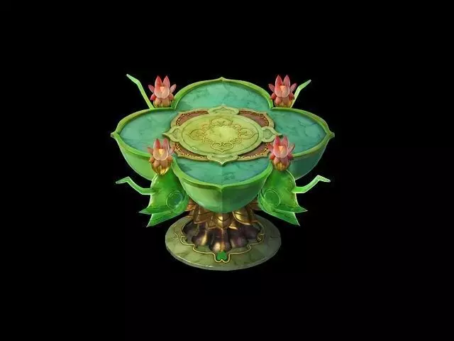 Game Model - Family Objects - Bamboo Table 3D model_0