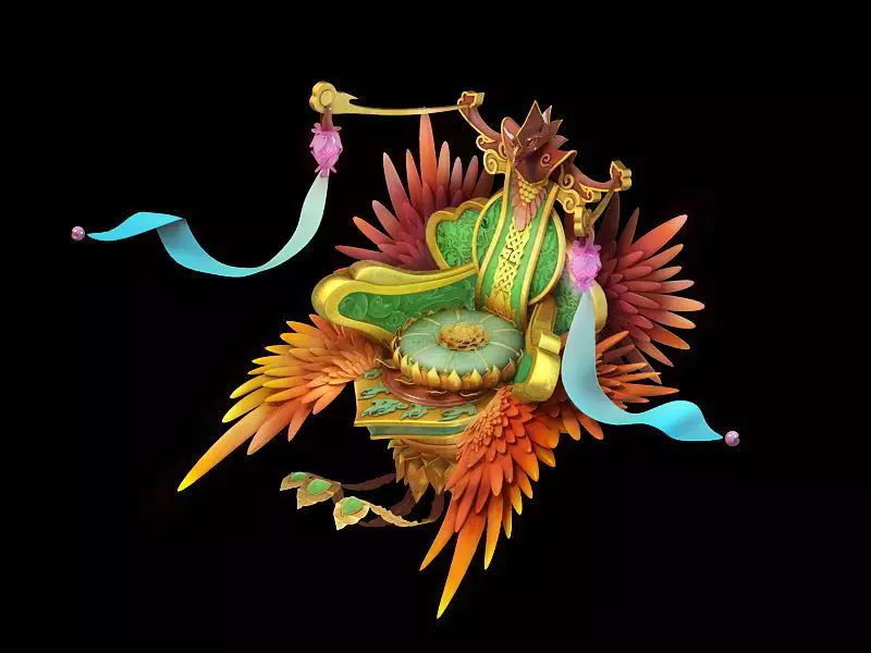 Game Model - Home Interior Stool - Angel Throne 3D model_0