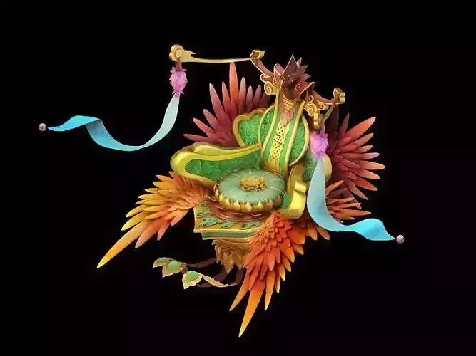 Game Model - Home Interior Stool - Angel Throne