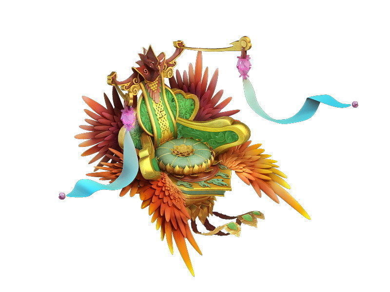 Game Model - Home Interior Stool - Angel Throne 3D model_1