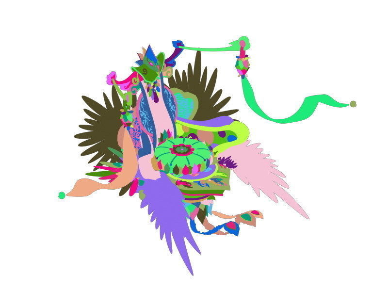 Game Model - Home Interior Stool - Angel Throne 3D model_2