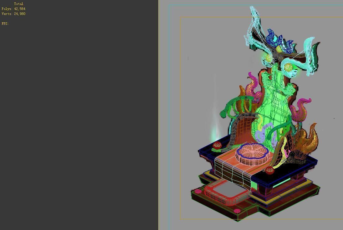 Game Model - Home Interior Objects - Stool Chairs 3D model_4