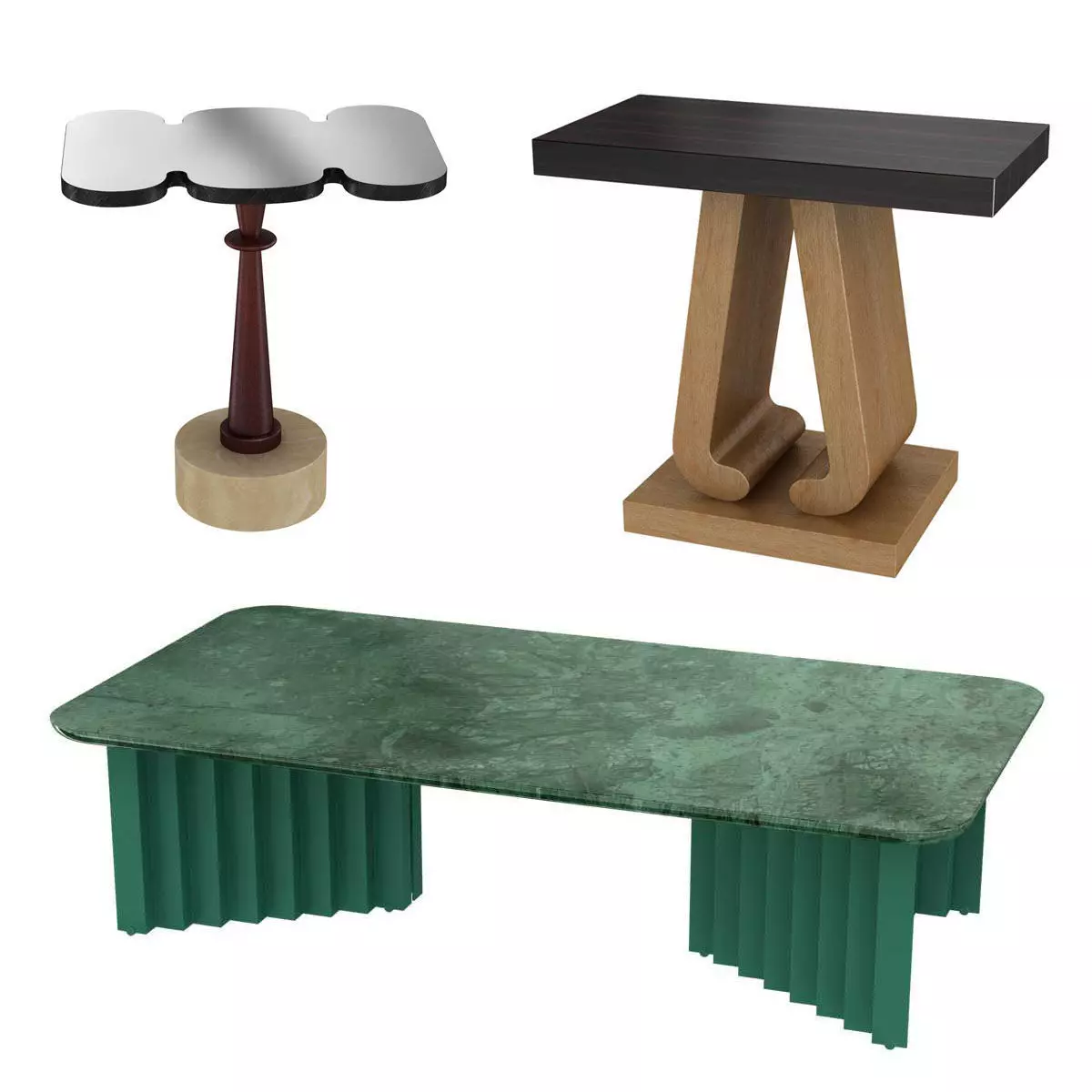 3 tables collection coffee table marble 3D model | CGTrader