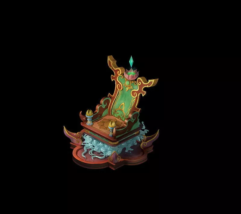 Home Interior Objects - Stool Chair Cui Lingzhi 3D model_0