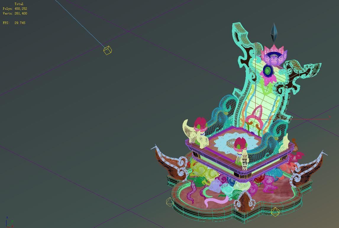 Home Interior Objects - Stool Chair Cui Lingzhi 3D model_1