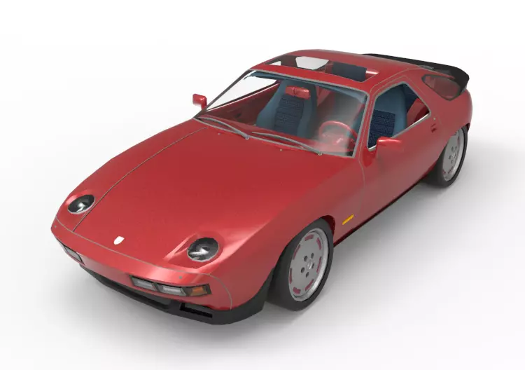 1981 Porsche 928 3D model_0