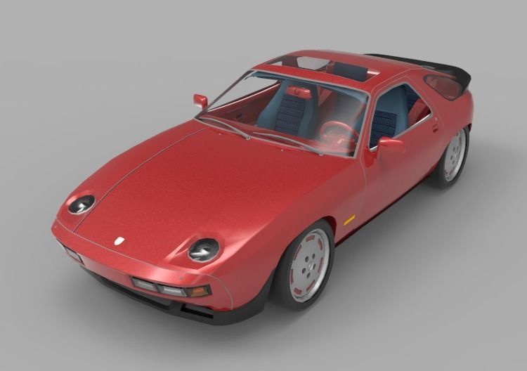 1981 Porsche 928 3D model_1