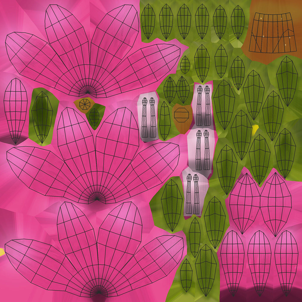 Waffle Cone with Flowers 3D model_10