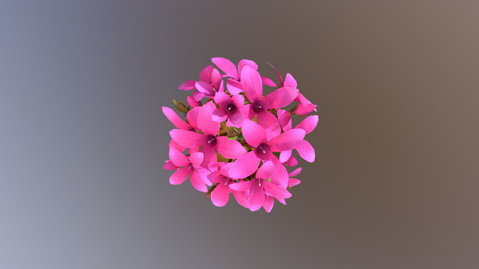 Waffle Cone with Flowers 3D model_5