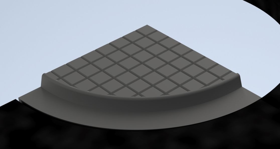 Scalextric Compatible R1 Pavement With Curb for City or Urban 3D print model_2