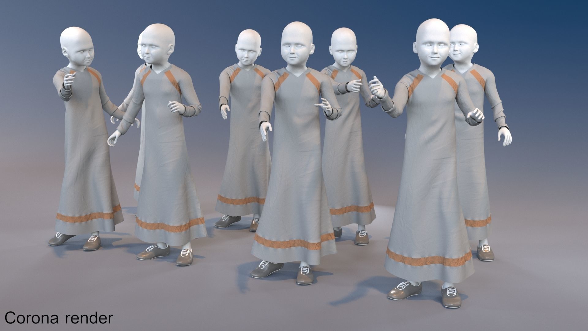 Girl mannequin arabic 4 x different models 32 poses 3D model_2