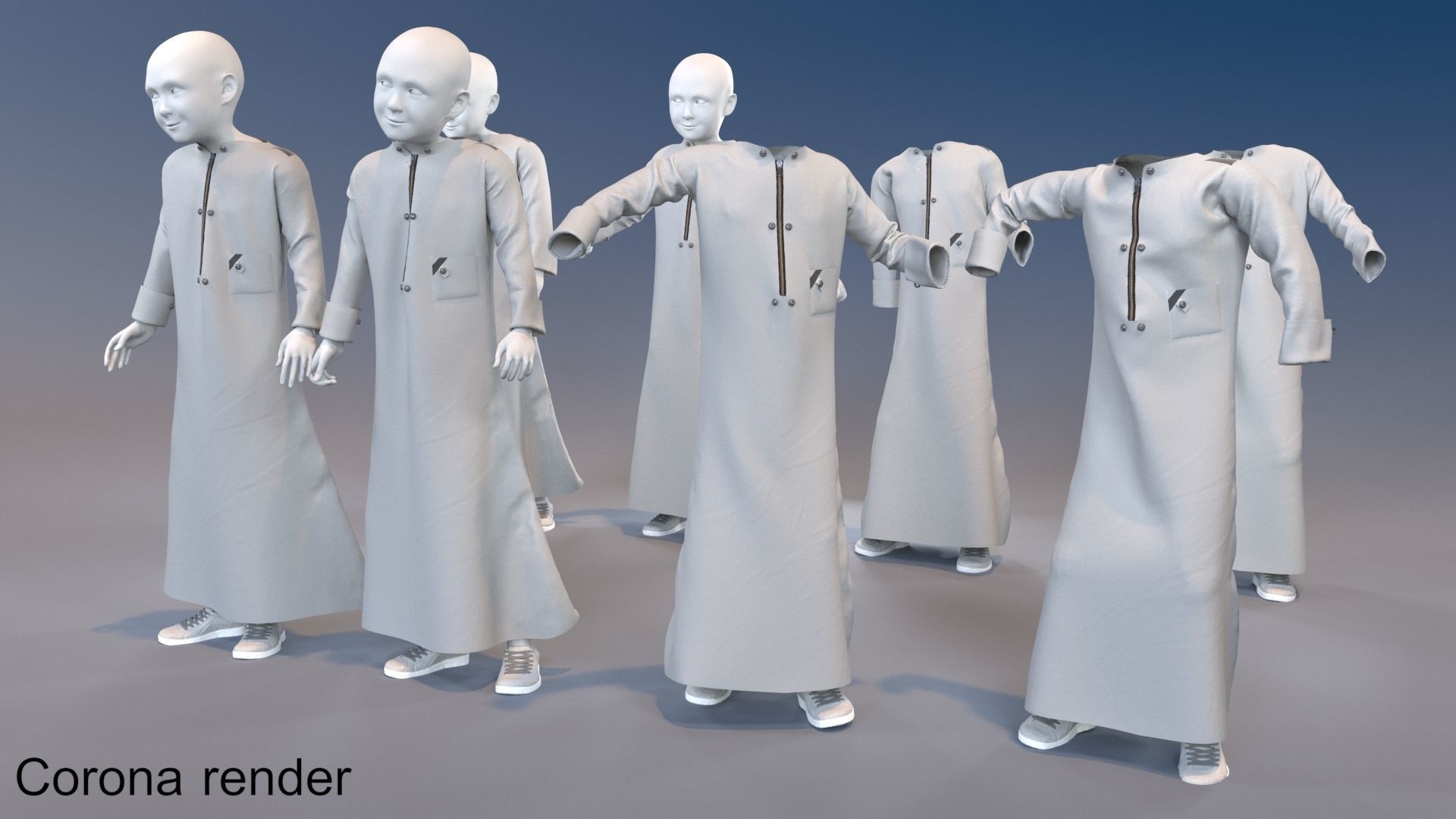 Boy mannequin arabic 4 x different models 32 poses 3D model_5