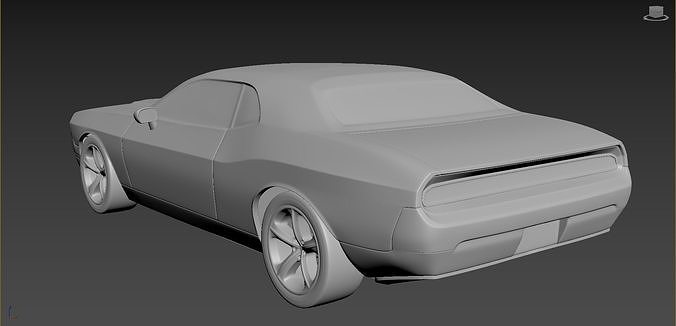 Dodge Challenger 2008  3D print model 4