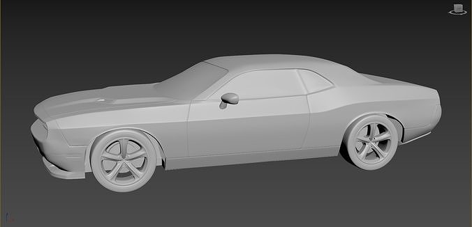 Dodge Challenger 2008  3D print model 2