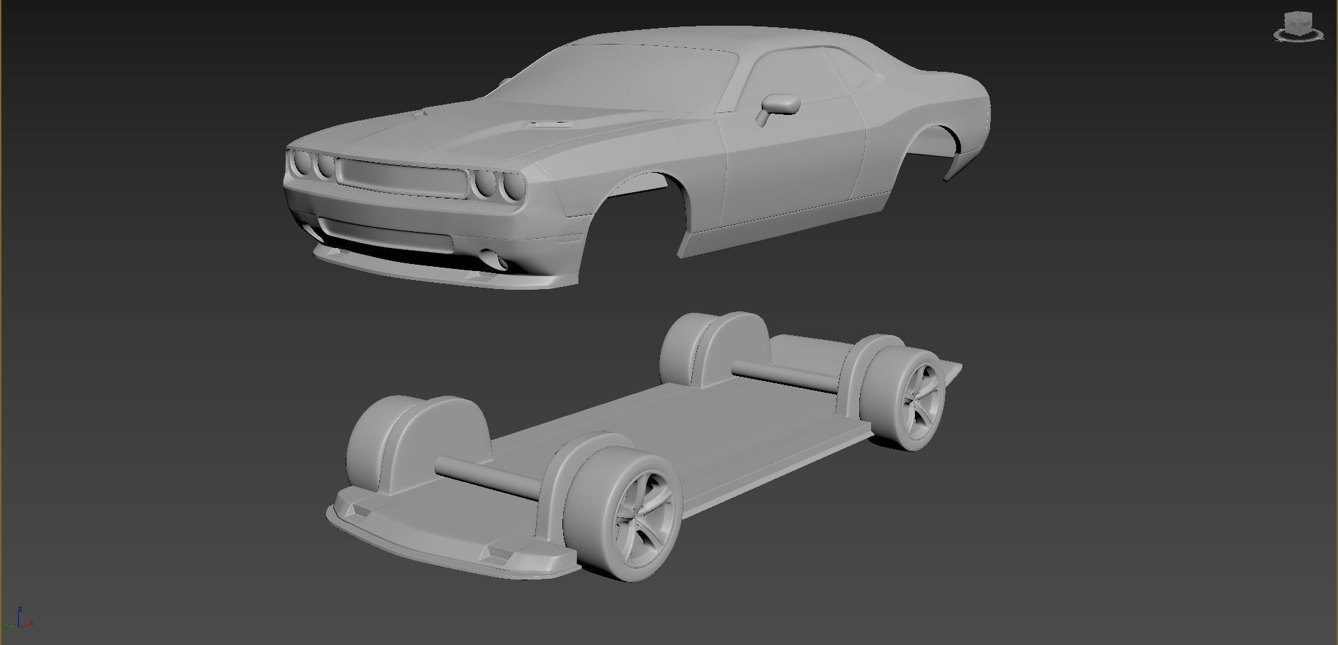 Dodge Challenger 2008  3D print model_7