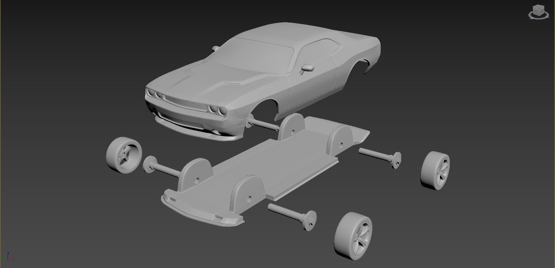 Dodge Challenger 2008  3D print model_9