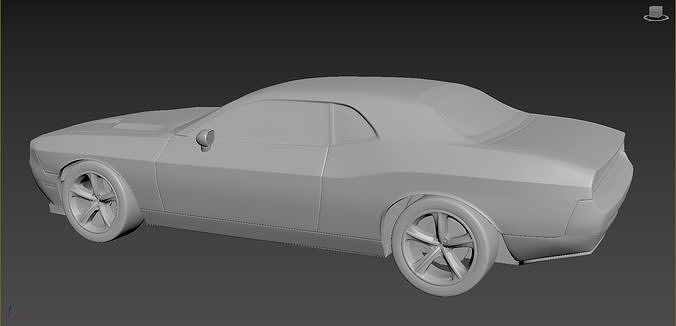 Dodge Challenger 2008  3D print model 3