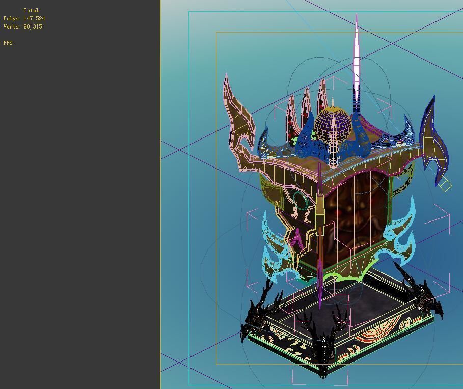 Game Model - Family Objects - Dragonscale Cabinet 3D model_4