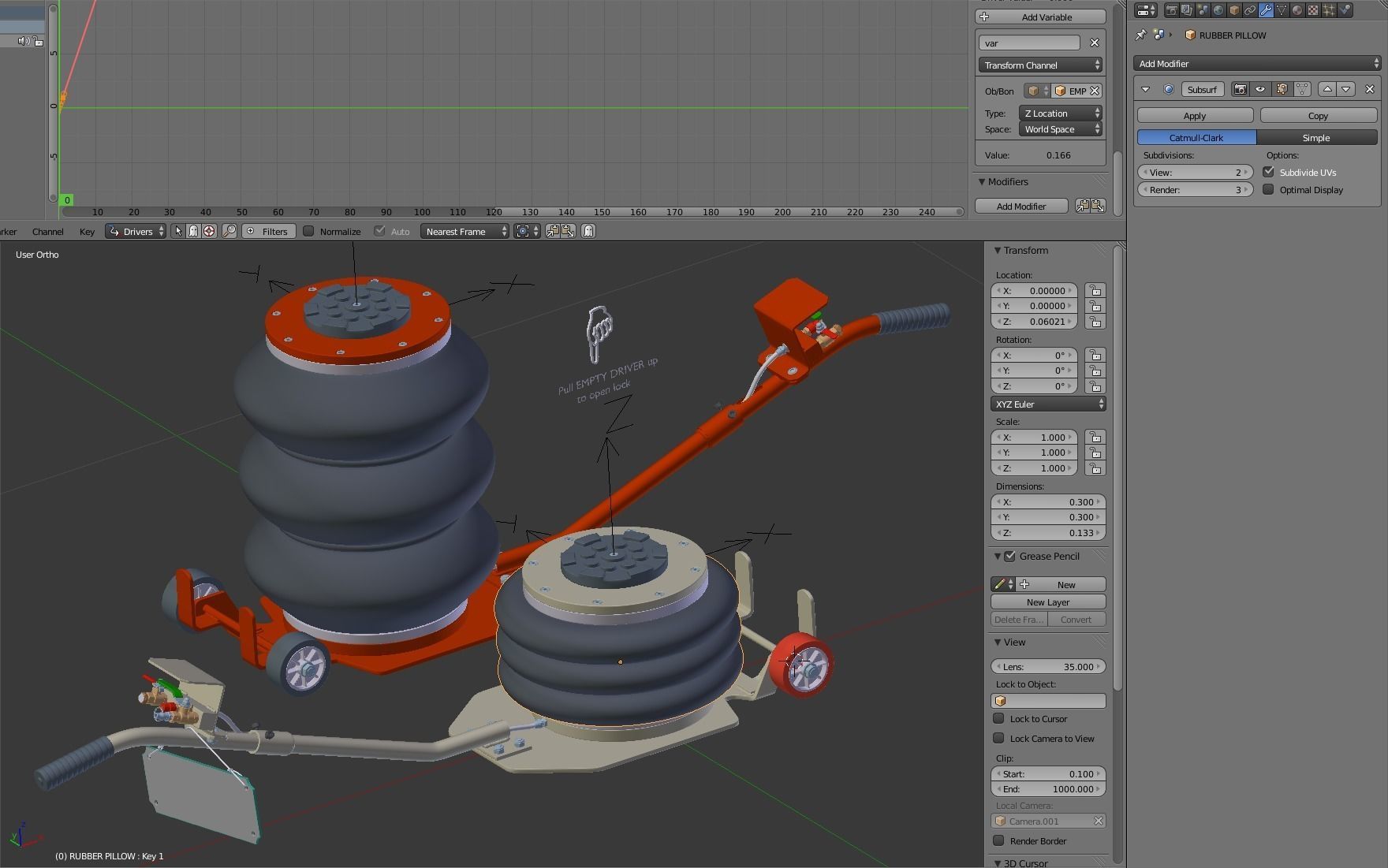 Pneumatic Jack 3D model_20