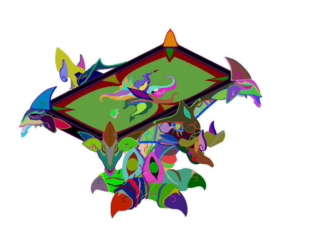 Game Model - Family Objects - Magic Table 3D model_2