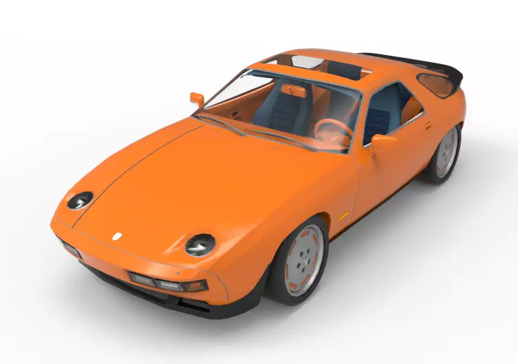 1981 Porsche 928 3D model_0