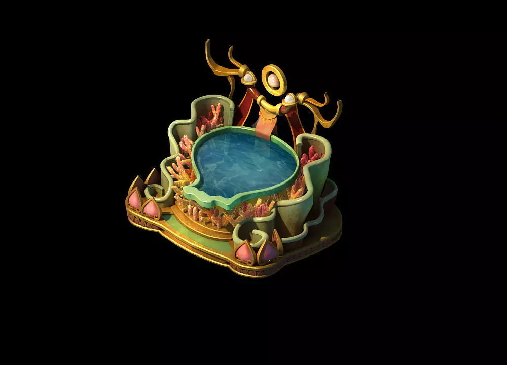 Game Model - Family Objects - Qionghua Snow Mussel 3D model_0