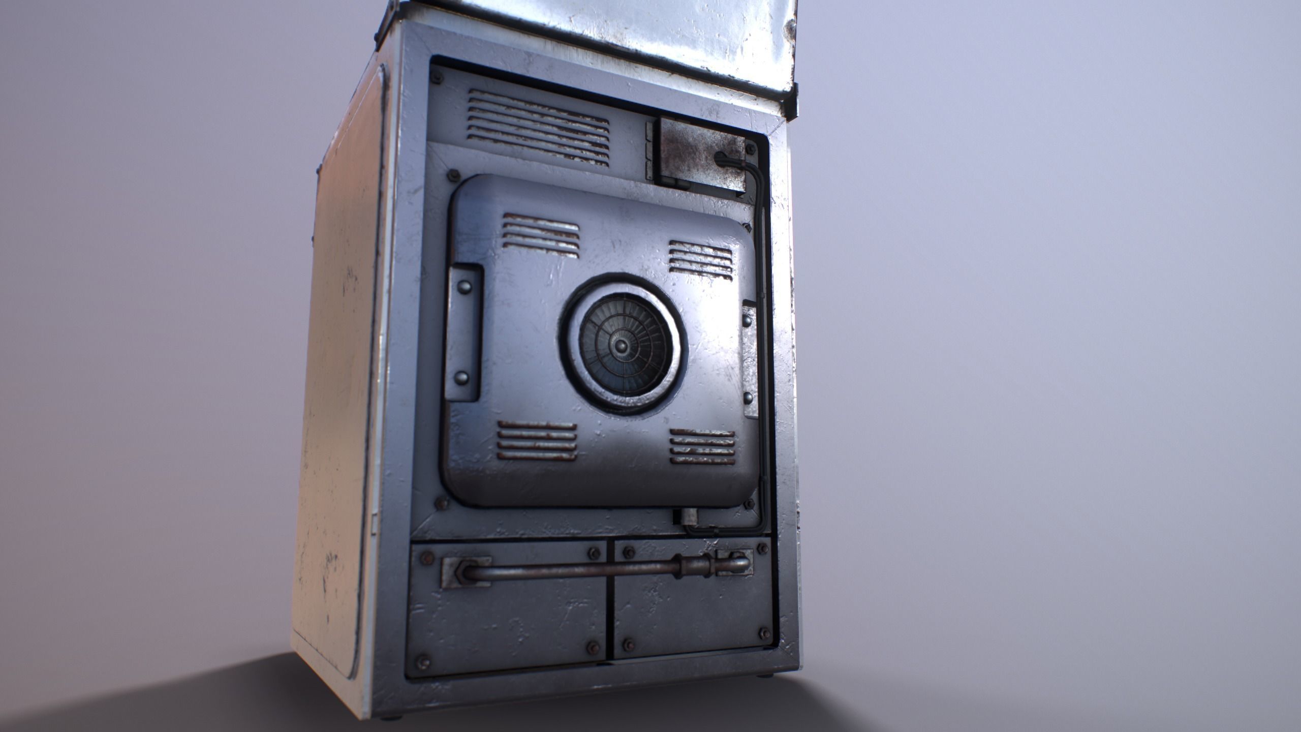 Old Soviet Russia Cooker Low-poly 3D model_18