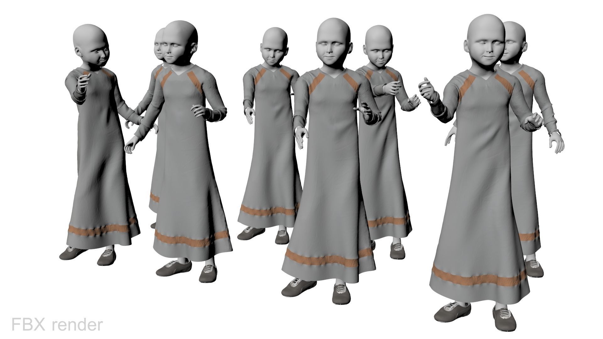 Arabic mennequin 16 x different models 128 poses 3D Model Collection_13